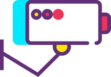 kamera web simgesi, basit vektör illüstrasyonu 