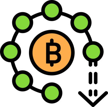 bitcoin. Web simgesi basit illüstrasyon