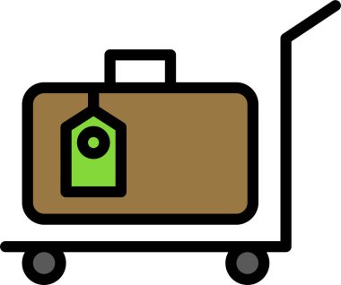 bagaj. Web simgesi basit illüstrasyon