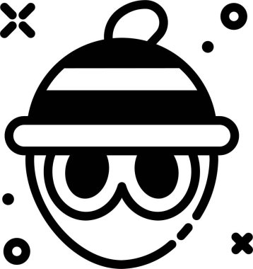 karakter web simgesi, basit vektör illüstrasyonu 