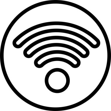 Kablosuz teknolojinin wifi simgesi, düz vektör çizimi 