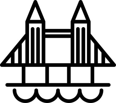 Köprü web simgesi, basit vektör illüstrasyonu 