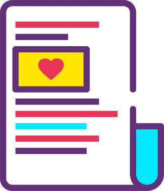 Gazete. Web simgesi basit illüstrasyon