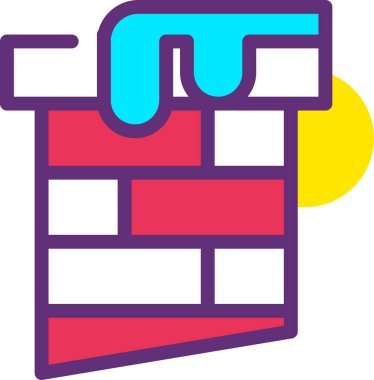 Bina. Web simgesi basit illüstrasyon