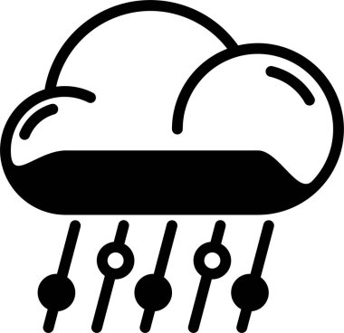 Bulut. Web simgesi basit illüstrasyon