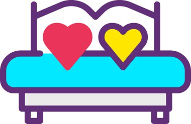 Aşk. Web simgesi basit illüstrasyon