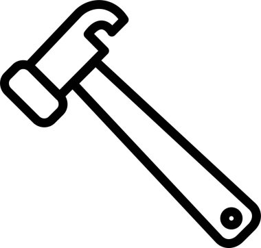 Çekiç. Web simgesi basit illüstrasyon