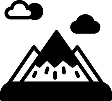 Dağlar. Web simgesi basit illüstrasyon