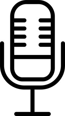 Mikrofon. Web simgesi basit illüstrasyon