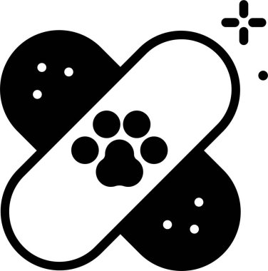 pati yazdırma simgesi, vektör illüstrasyonu