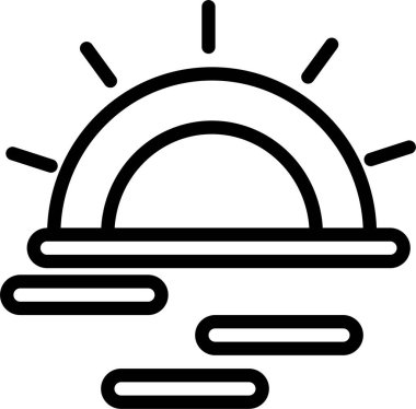 Güneş. Web simgesi basit illüstrasyon