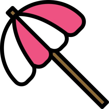 şemsiye web simgesi basit illüstrasyon