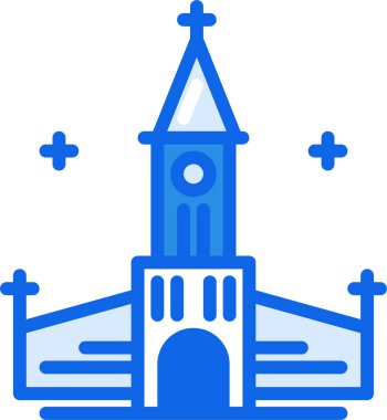 Kilise simgesi, vektör illüstrasyonu