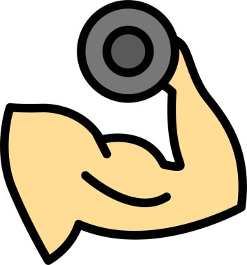 Kas yığını insan vücudunun çizgi film çizimi. 