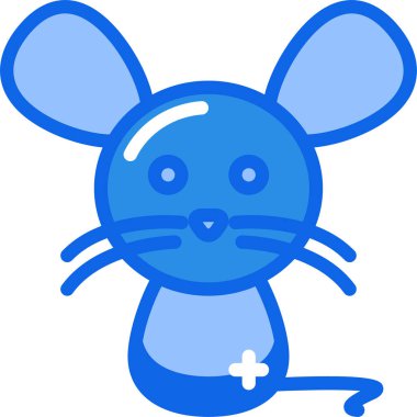 Şirin bir farenin basit vektör çizimi