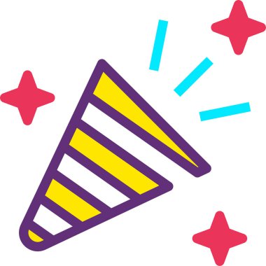 Parti. Web simgesi basit illüstrasyon