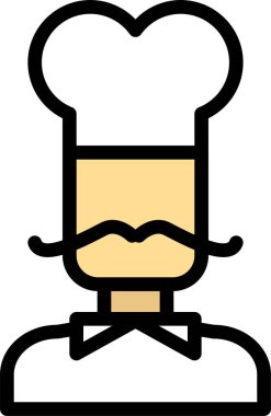 Şef. Web simgesi basit illüstrasyon