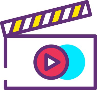 klip ortam web simgesi, vektör illüstrasyonu