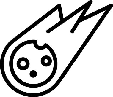 Göktaşı. Web simgesi basit illüstrasyon