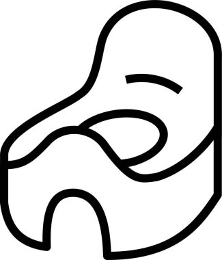 Bir yılan simgesinin vektör illüstrasyonu