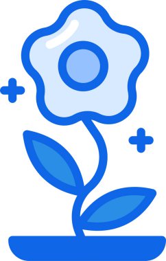 Çiçek. Web simgesi basit illüstrasyon