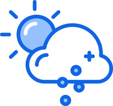 Hava durumu. Web simgesi basit illüstrasyon