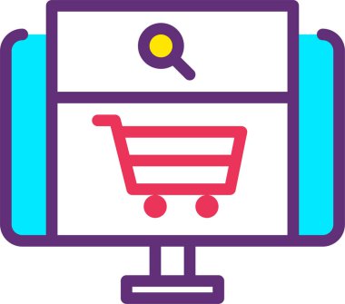 Alışveriş arabası. Web simgesi