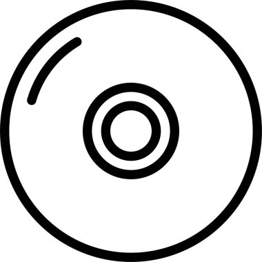 CD mi? Web simgesi basit illüstrasyon