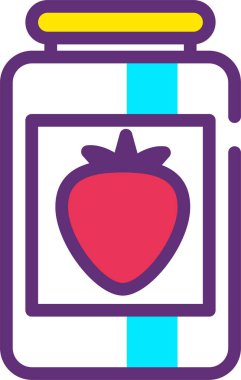 Reçel. Web simgesi basit illüstrasyon