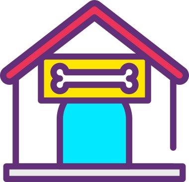 Garaj. Web simgesi basit illüstrasyon