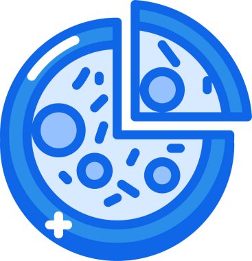 Pizza web simgesi, beyaz arkaplanda izole edilmiş basit vektör çizimi