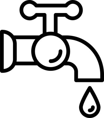 Su musluğu. Basit resimleme