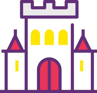 Şato. Web simgesi basit illüstrasyon