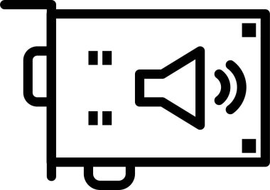 Konuşmacı. Web simgesi basit illüstrasyon