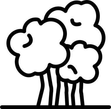 ağaç web simgesi, basit vektör illüstrasyonu 