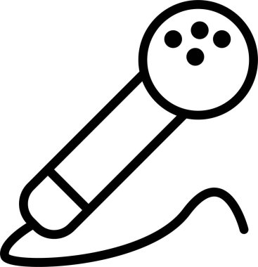 Mikrofon. Web simgesi basit illüstrasyon