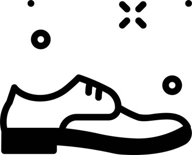 Ayakkabı. Web simgesi basit illüstrasyon