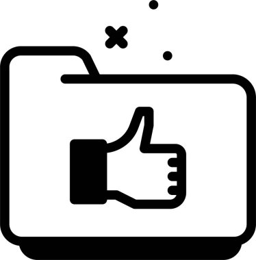 Beyaz arkaplanda izole edilmiş dizin simgesi ve vektör illüstrasyonu 