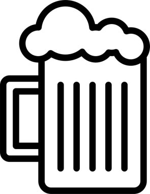 bira web simgesi, basit vektör illüstrasyonu