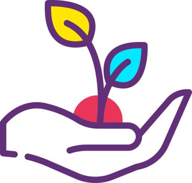 Bitki. Web simgesi basit illüstrasyon