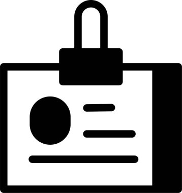 Kimlik kartı. Basit resimleme