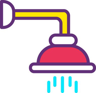 Duş. Web simgesi basit tasarım