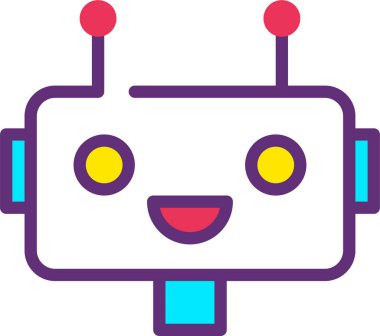 Şirin yüz ifadesi. Basit tasarım