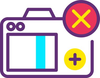 kamera web simgesi, basit vektör illüstrasyonu 