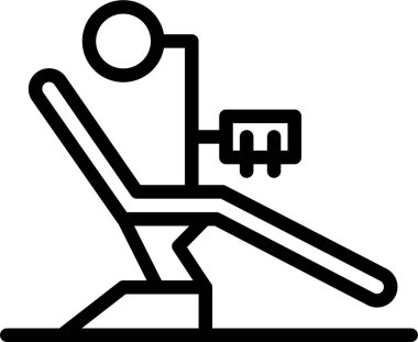 Diş çizgisi simgesi, vektör illüstrasyonu beyaz arkaplanda izole edildi  