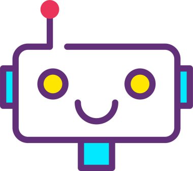 Şirin yüz ifadesi. Basit tasarım