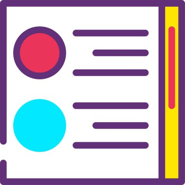 Liste. Web simgesi basit illüstrasyon