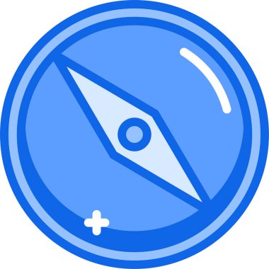 pusula web simgesi, basit vektör illüstrasyonu