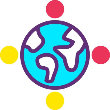 küresel bağlantı. Basit resimleme