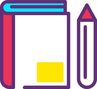 kitap web simgesi, basit illüstrasyon